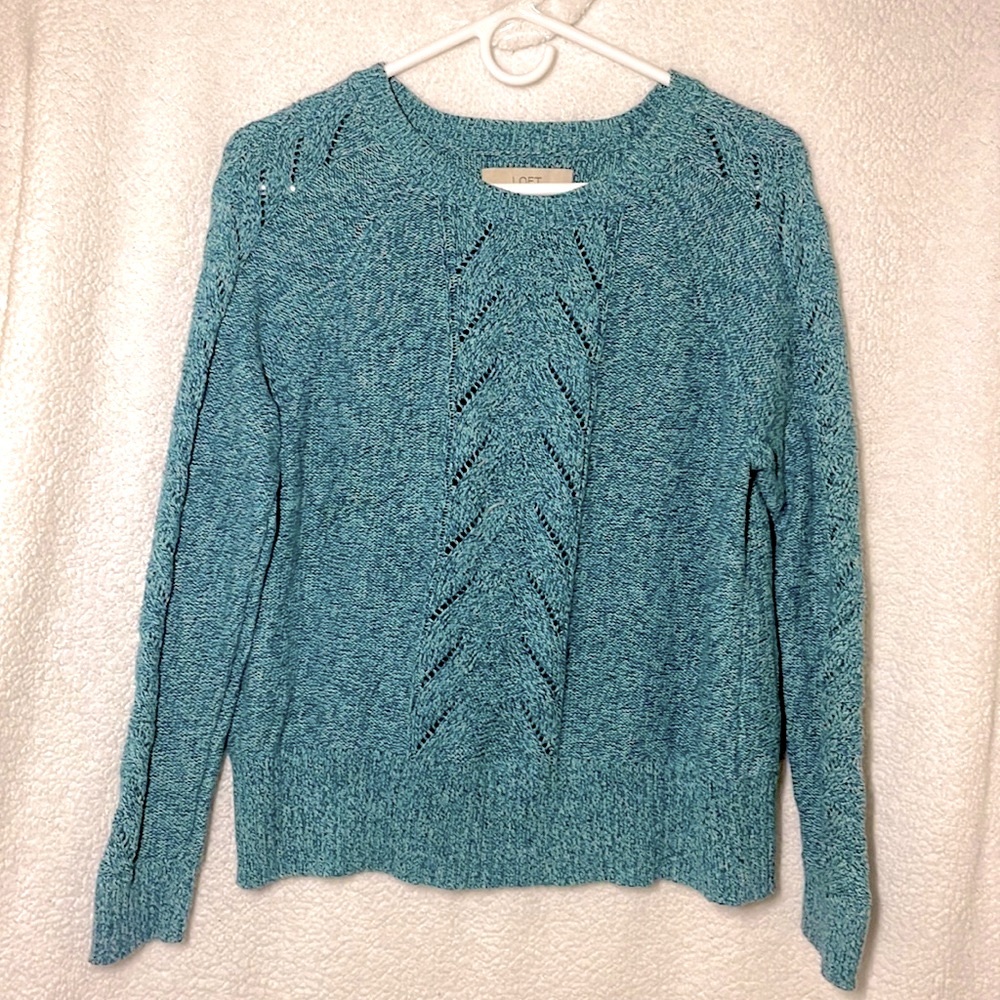 LOFT Robins-Egg Blue Knit Sweater